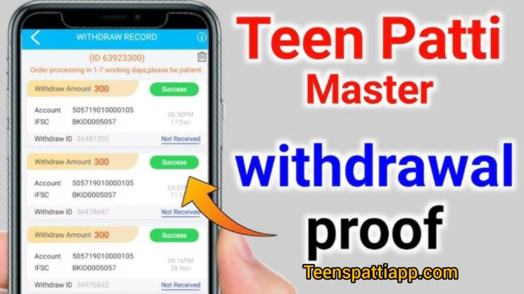 How To Withdraw in Teen Patti Master